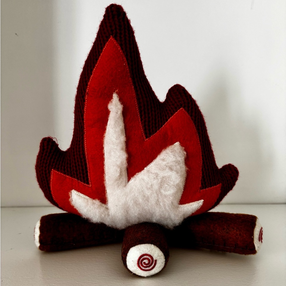 Plush 🔥 Toy Fire with Logs Decorative Campfire Accent : Pretend Play